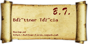 Büttner Tícia névjegykártya